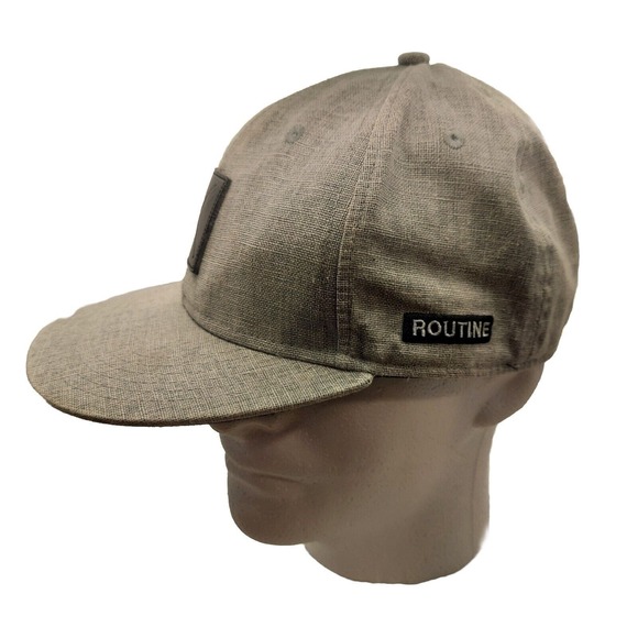 Gray 7 1/4 Fitted Routine Baseball Hat Cap Men's Black Cross Baseball Bat Emblem - Picture 2 of 16